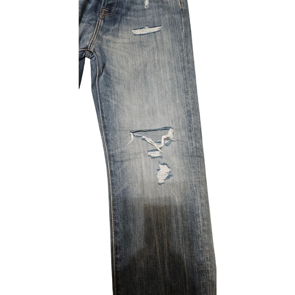 7 for All Mankind Easy Straight Distressed Denim Jeans - Picture 6 of 6